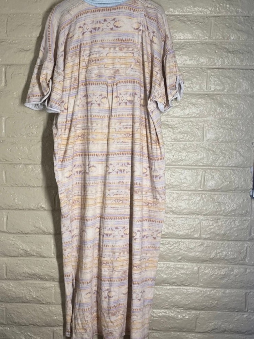 Free People Arizona Tee Midi Tshirt Dress Aztec Multicolor Size XL - Picture 4 of 14